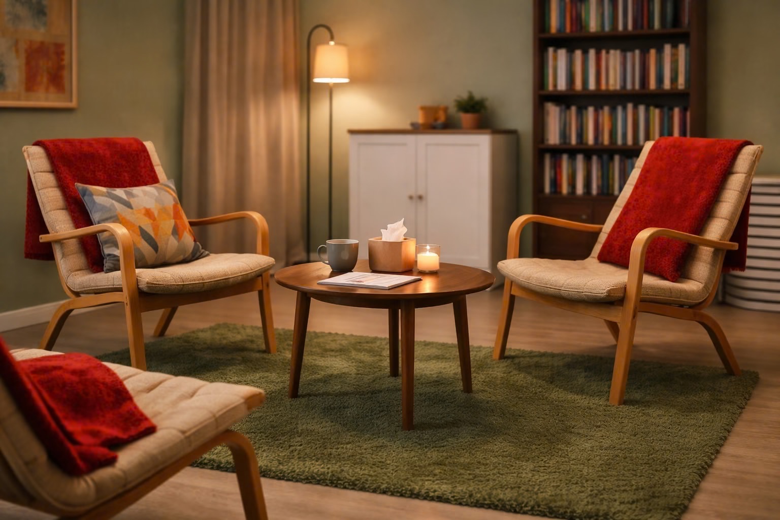 terapirum i Stockholm för individuell terapi och samtal i lugn miljö